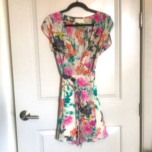 Yumi Kim silk floral wrap dress